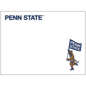pack of sticky notes with Penn State and Nittany Lion Mascot with Penn State flag